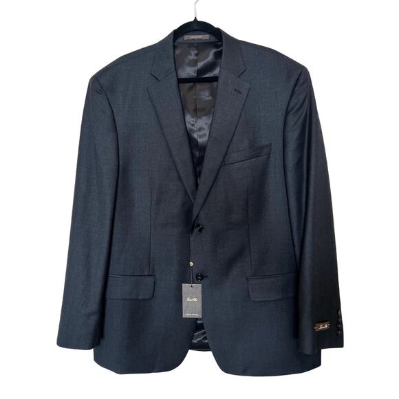 Tasso Elba Other - NWT Tasso Elba Solid Two Button Suit Jacket Men's Size 46R 40W Charcoal Gray